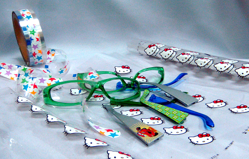 Plastic transfer printing